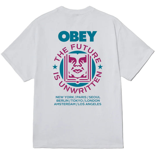 T-shirt Uomo Obey - Obey Future Unwritten Tee - Bianco