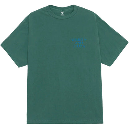T-shirt Uomo Obey - Obey Anarchy & Utopia Tee - Verde