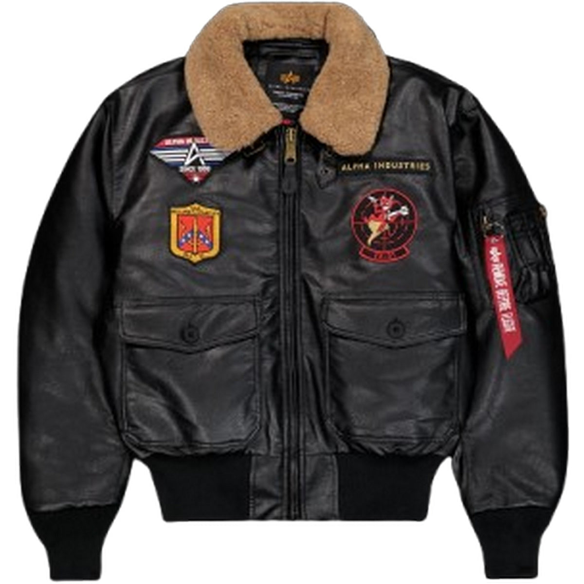 Giubbotti Uomo Alpha Industries - G-1 Devils Brigade Faux Leather Bomber Jacket - Nero