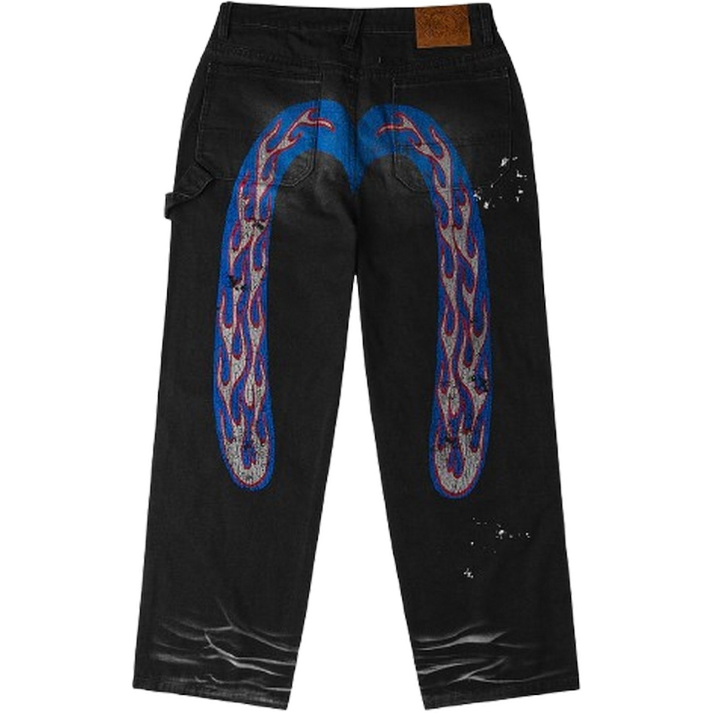 Pantaloni Uomo Evisu - Ej Heavy Washed And Distressed Daicock Pants - Nero
