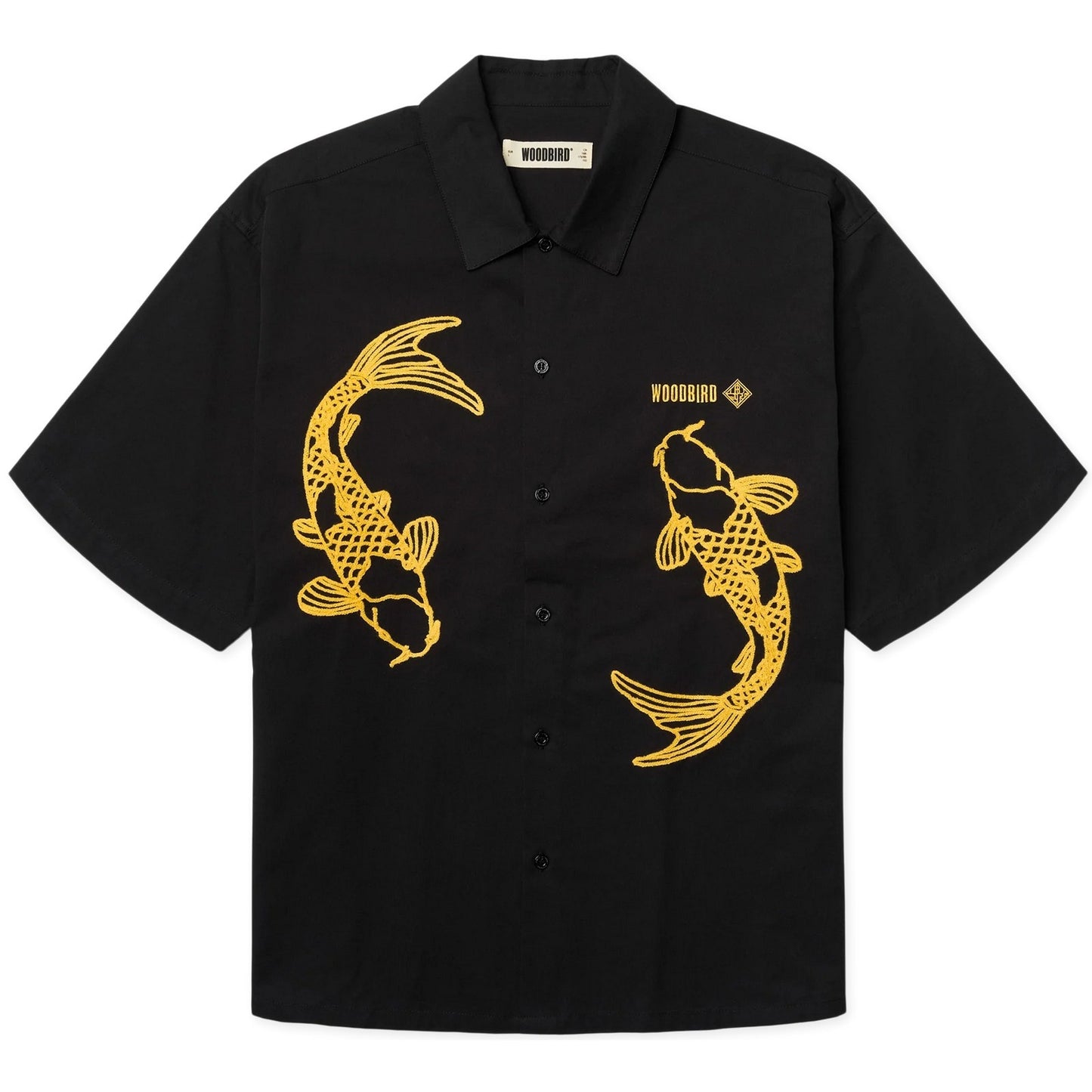 Camicie casual Uomo Woodbird - Wbwang Carp Shirt - Nero