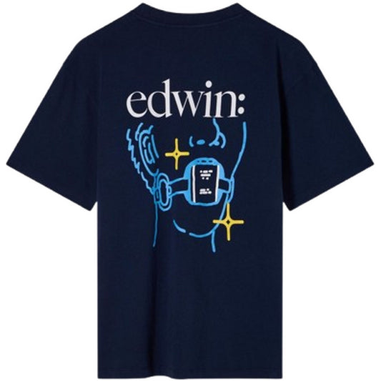 T-shirt męski Edwin – Fact Ts – Niebieski