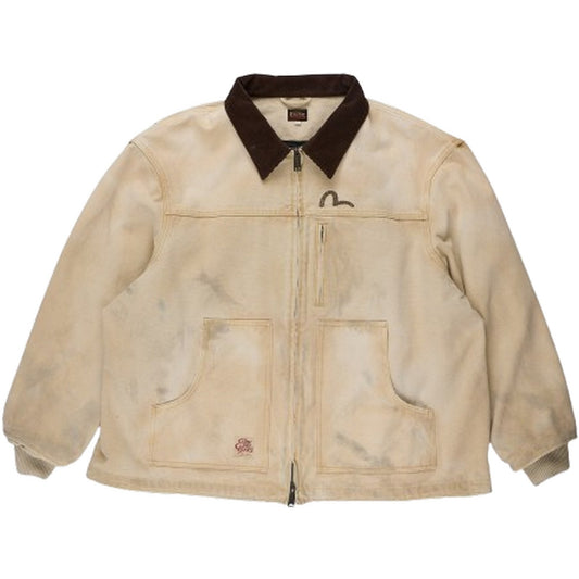 Giacche Uomo Evisu - Ej, Vintage Canvas Coverall Jacket - Beige