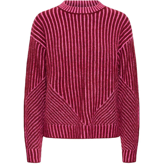 Maglioni Donna Ichi - Ihkamara Ls Stripe5 - Rosso