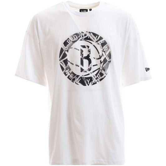 T-shirt Uomo New Era - Nba Infill Logo Os Tee - Bianco