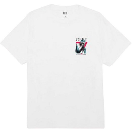 T-shirt Uomo Obey - Obey Future Tense Classic Tee - Bianco