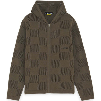 Felpe con cappuccio Uomo Iuter - Battle Mesh Zip Hoodie - Marrone