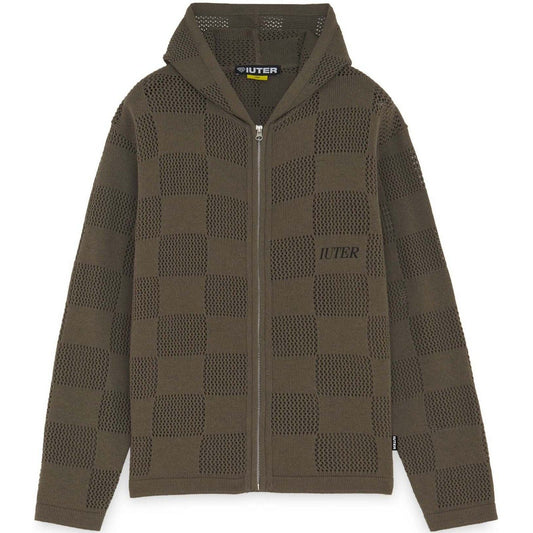 Felpe con cappuccio Uomo Iuter - Battle Mesh Zip Hoodie - Marrone