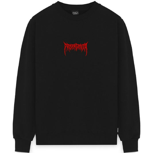 Felpe senza cappuccio Uomo Propaganda - Crewneck Ribs Spider - Nero