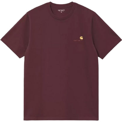 T-shirt Uomo Carhartt Wip - S/S American Script - Bordeaux
