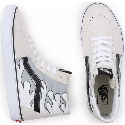 Sneaker Uomo Vans - Ua Sk8-Hi Reflective Flame True White - Bianco