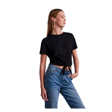 Bluse Donna Pieces - Pctia Tie Tee Noos Bc - Nero