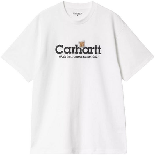 T-shirt Uomo Carhartt Wip - S/S Label Script T-Shirt - Bianco