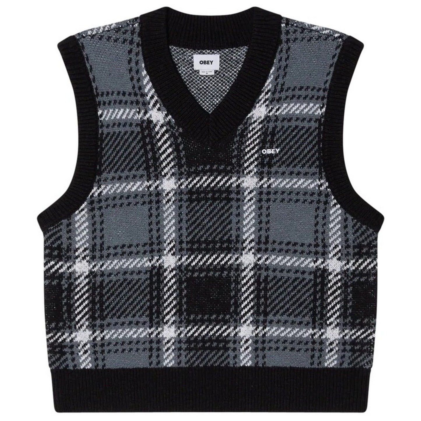 Gilet Uomo Obey - Obey Avon Plaid Vest - Nero