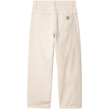 Pantaloni Unisex Carhartt Wip - Derby Pant 100% Cotton 'Walker' Twill - Bianco