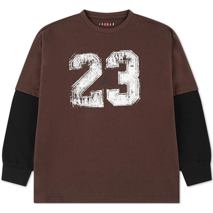 T-shirt Ragazzi Unisex Jordan - Jdb Mvp 23 2Fer Tee - Marrone