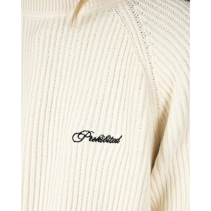 Felpe senza cappuccio Uomo Prohibited - Campus Knit Sweater - Bianco