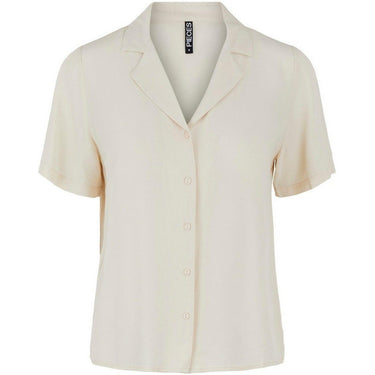 Camicie Donna Pieces - Pcolvia Ss Top Noos - Beige