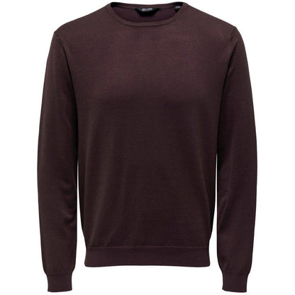 Maglioni Uomo Only & Sons - Onswyler Life Ls Crew Knit Noos - Bordeaux