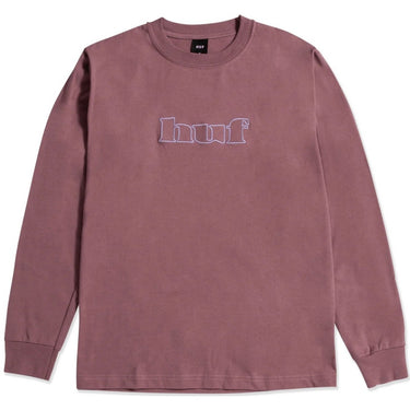 T-shirt Uomo Huf - Certificate L/S Tee - Rosa