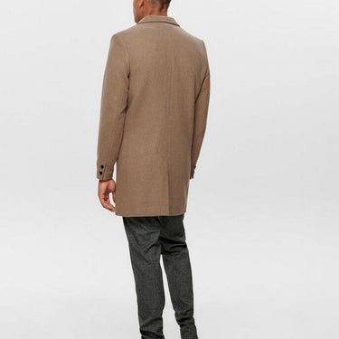 Cappotti Uomo Only & Sons - Julian Solid Wool Coat  Otw Noos - Beige