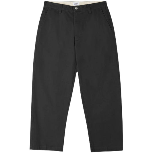 Pantaloni Uomo Obey - Bigwig Chino Pant - Nero