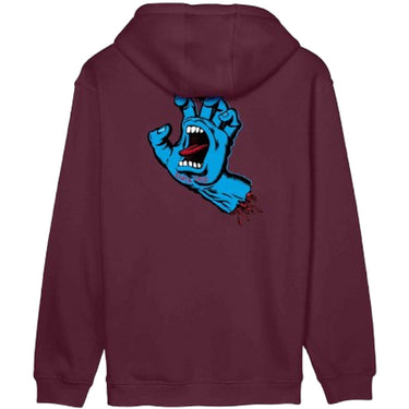 Chłopięce bluzy z kapturem Santa Cruz – Screaming Hand Chest – Bordeaux