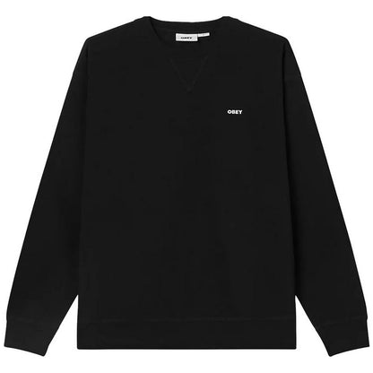 Felpe senza cappuccio Uomo Obey - Established Works Bold Crew Ii Fleece - Nero
