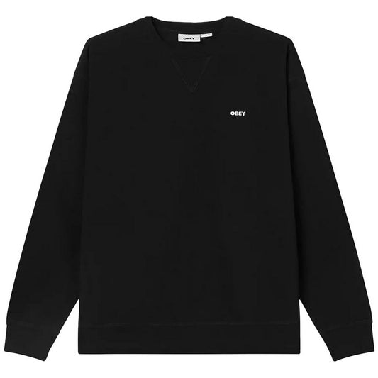 Felpe senza cappuccio Uomo Obey - Established Works Bold Crew Ii Fleece - Nero