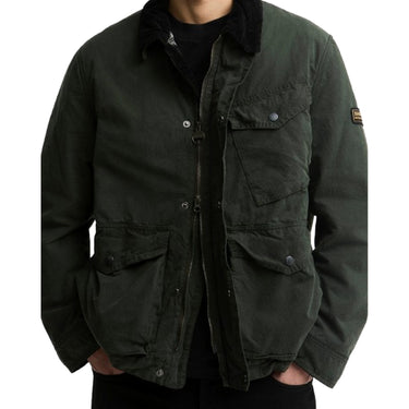 Giacche Uomo Barbour International - Winter Drifter Washed Wax Jkt - Verde