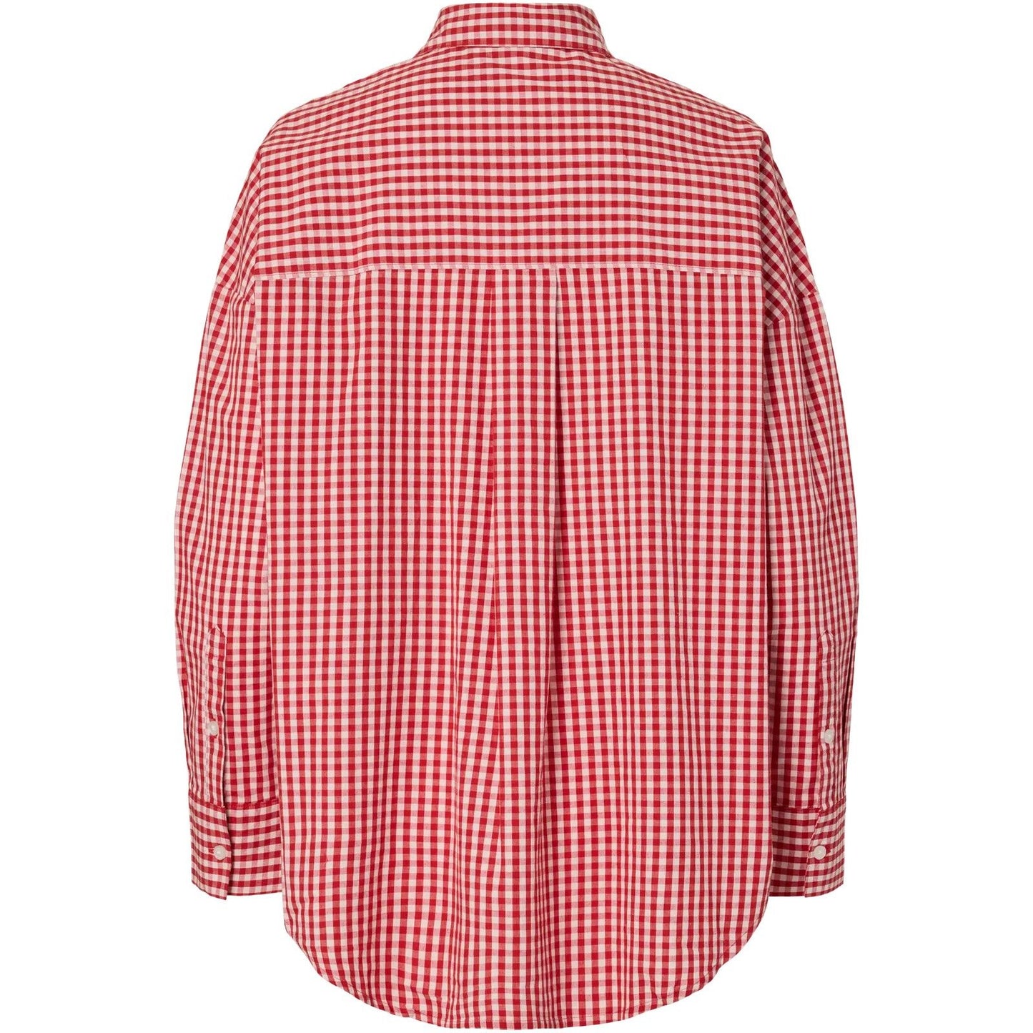 Camicie Donna Pieces - Pcrippa Ls Oversize Shirt Wvn - Rosso