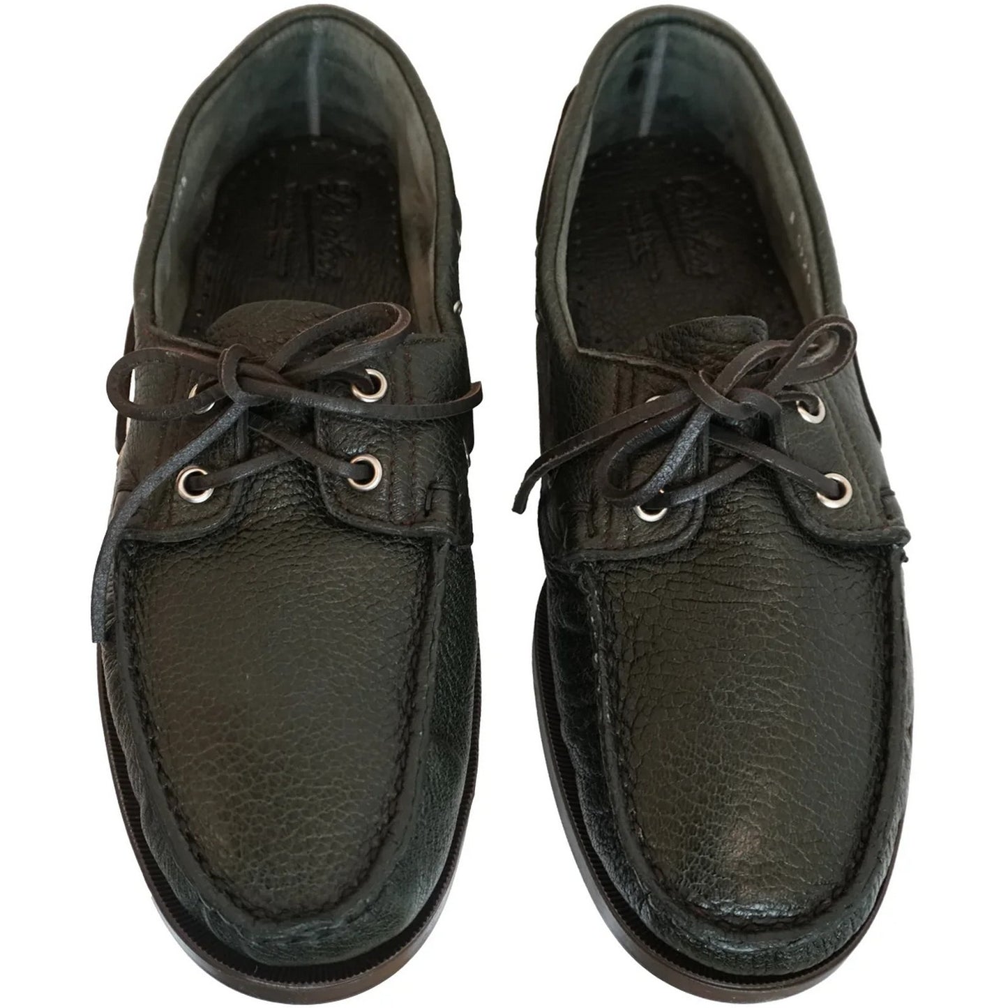 Męskie buty żeglarskie Paraboot - Barth/Marine Marron-Cerf Khaki - Zielony