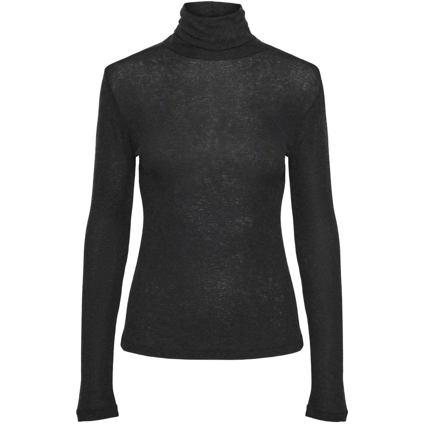 Canotte e top Donna Pieces - Pcnoey Ls High Neck Top - Nero