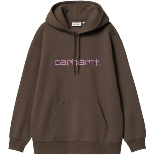 Felpe con cappuccio Donna Carhartt Wip - W' Hooded Carhartt Sweatshirt - Marrone