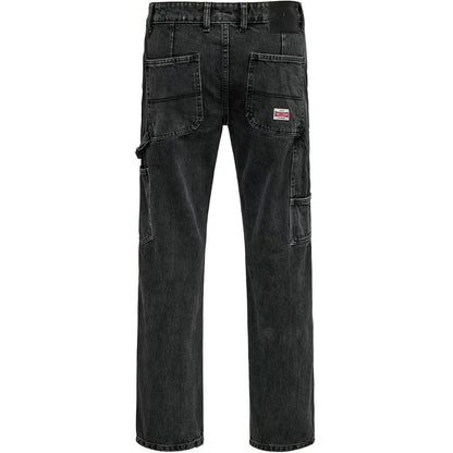 Jeans Uomo Only & Sons - Onsedge Str Car Wb 3015 Tai Dnm Noos - Nero