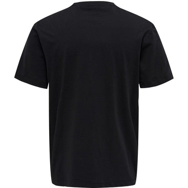 T-shirt męski Only & Sons - Onsmax Life Reg Ss Stitch Tee Noos - Czarny