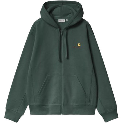 Giacche Uomo Carhartt Wip - Hooded American Script Jacket - Verde