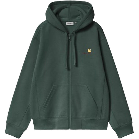 Giacche Uomo Carhartt Wip - Hooded American Script Jacket - Verde