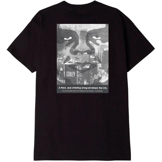 T-shirt Uomo Obey - Obey Nyc Smog Classic Tee - Nero