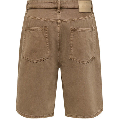 Pantaloncini Uomo Only & Sons - Onscarl Ball. Brown 6602 Tai Dnm Shorts - Marrone