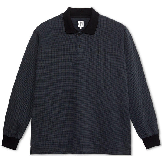 Polo Uomo Polar - Polo Ls Shirt Houndstooth - Nero