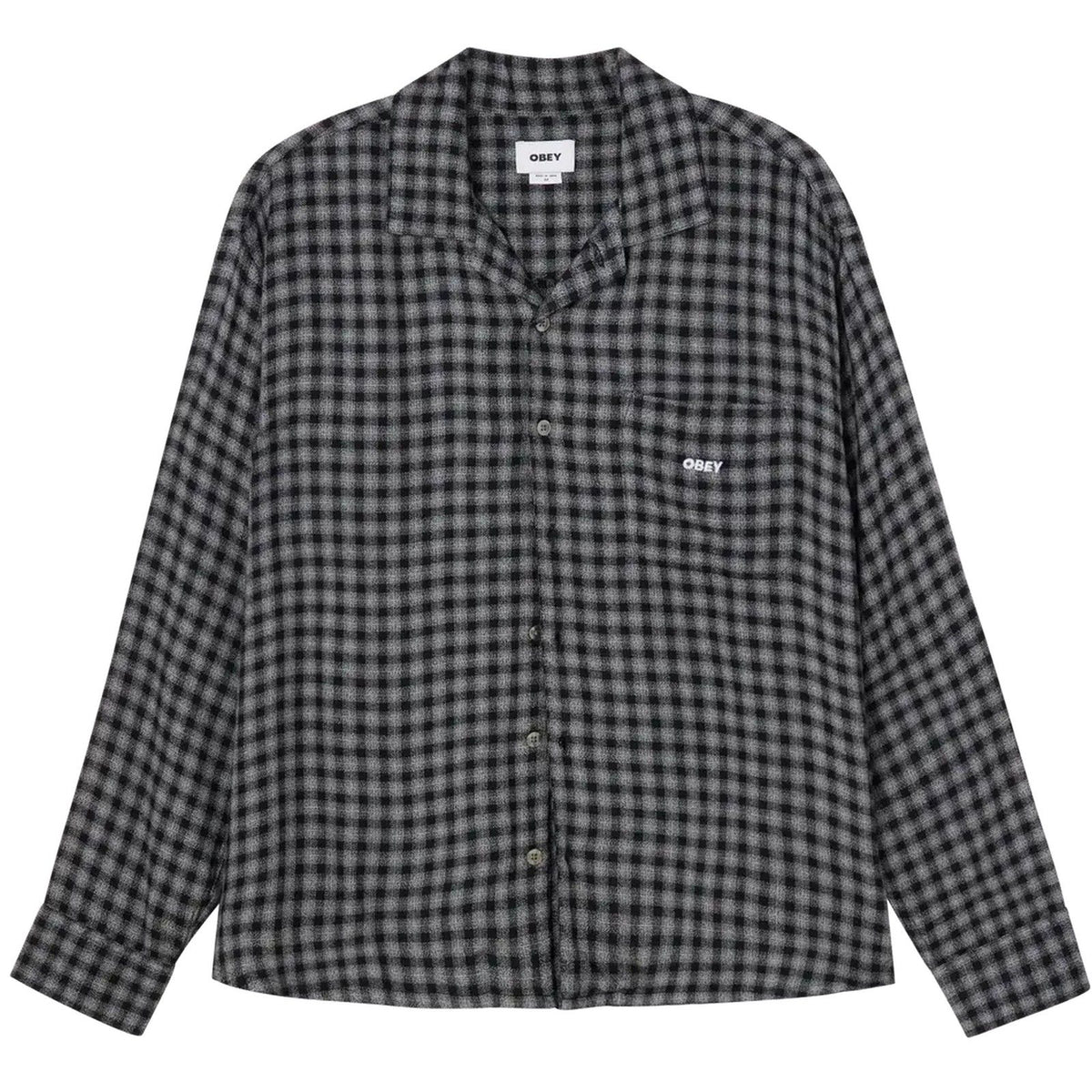 Maglie a manica lunga Uomo Obey - Flynn Woven Ls - Nero