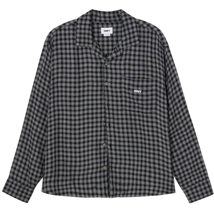 Maglie a manica lunga Uomo Obey - Flynn Woven Ls - Nero
