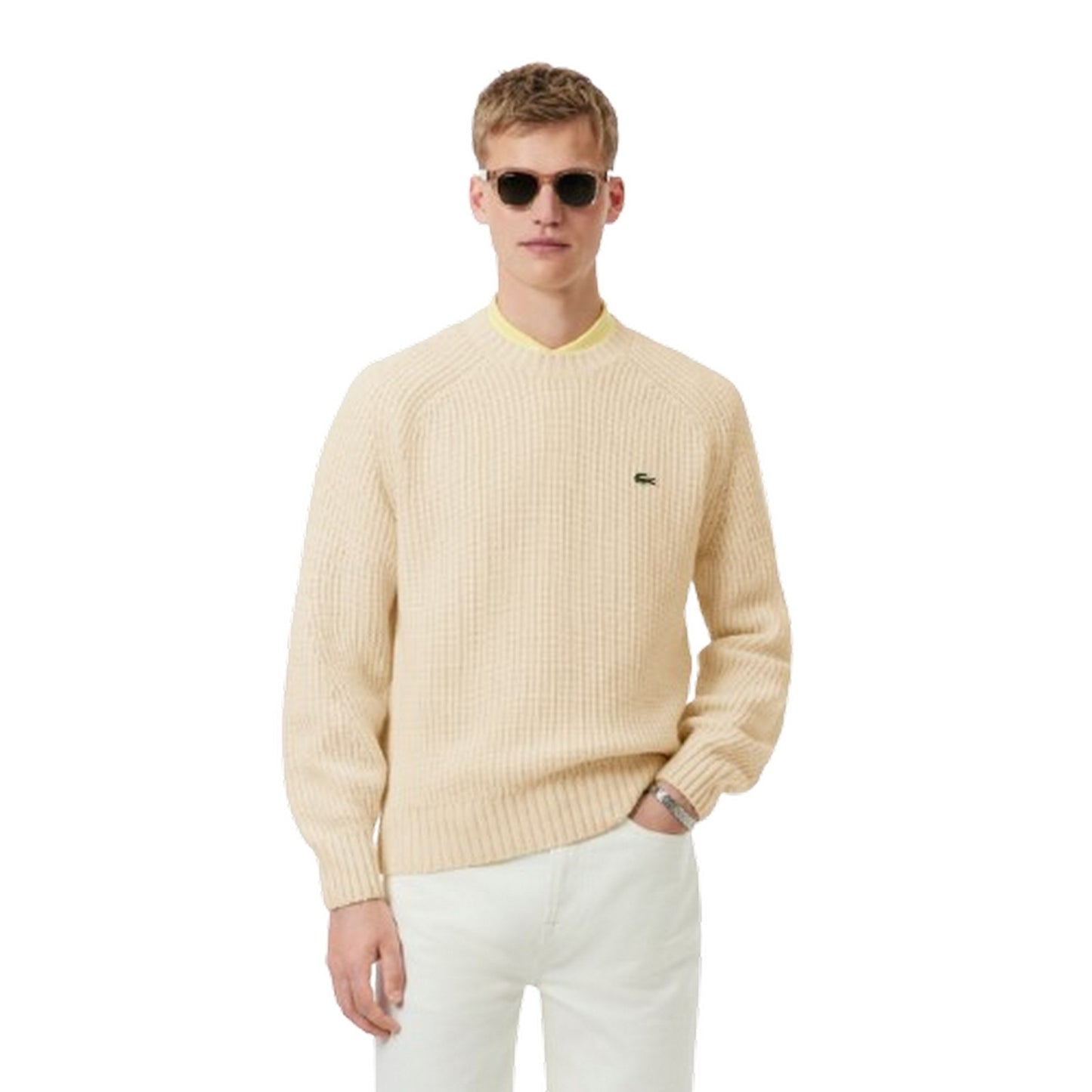 Maglioni Uomo Lacoste - Pullovers - Panna