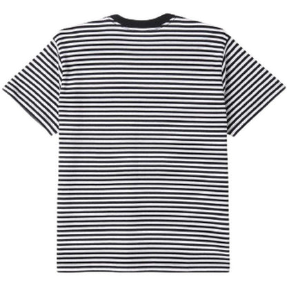 T-shirt Uomo Obey - Established Works Eyes Stripe Tee Ss - Nero