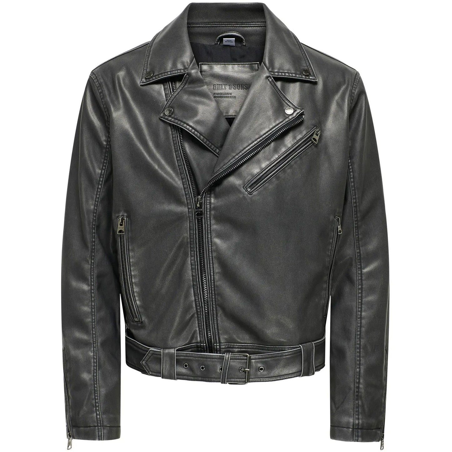Giacche Uomo Only & Sons - Onsdrago Pu Biker Jacket Otw - Nero