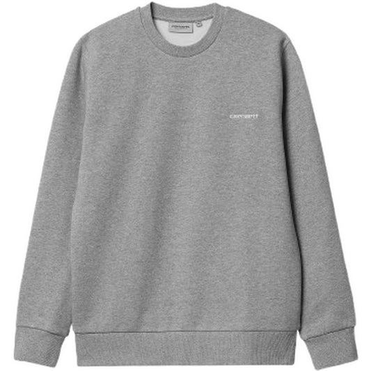 Felpe senza cappuccio Uomo Carhartt Wip - Script Embroidery Sweat - Grigio